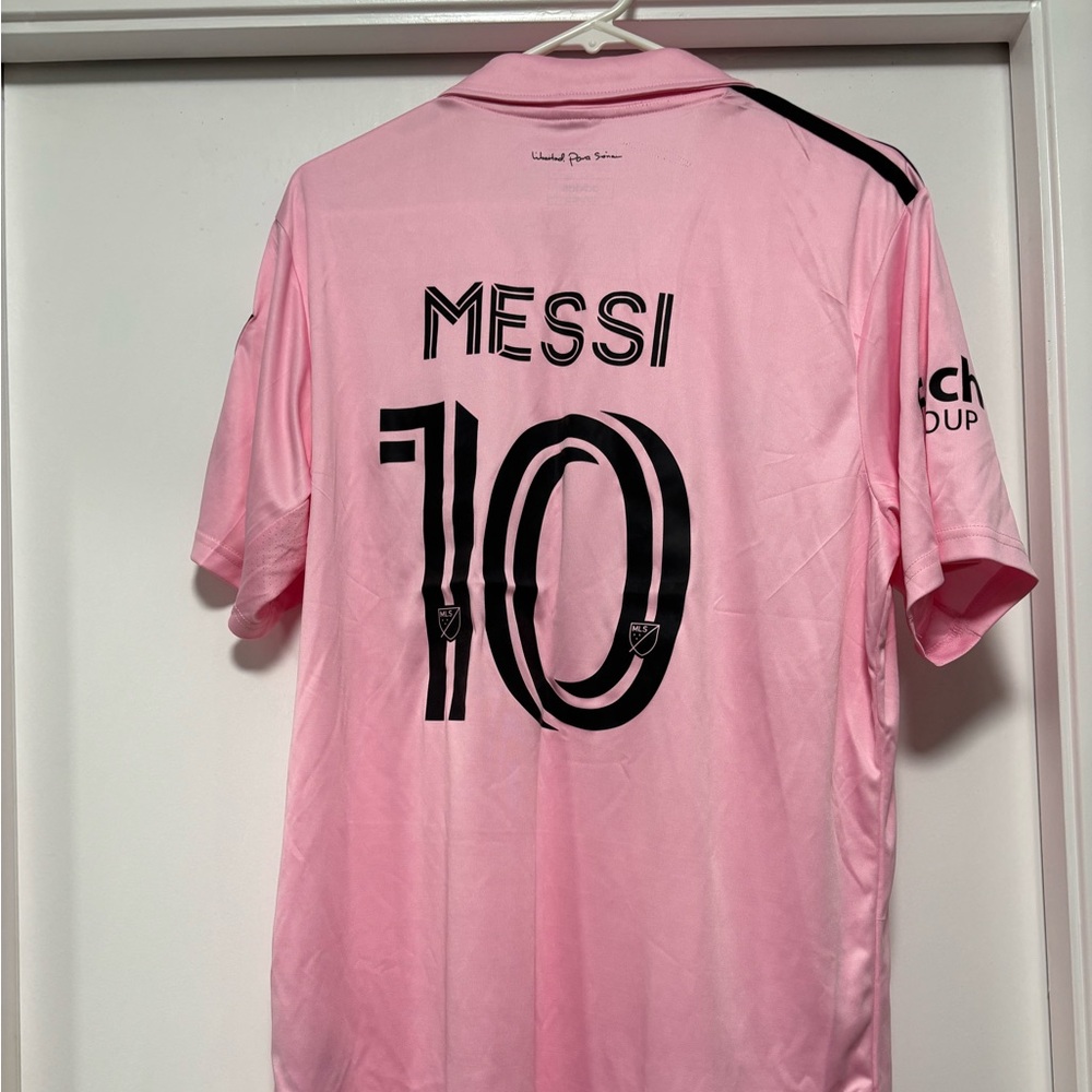 adidas Pink Athletic Jersey Messi Soccer